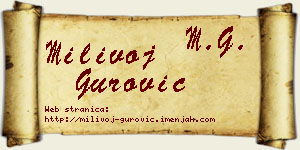 Milivoj Gurović vizit kartica